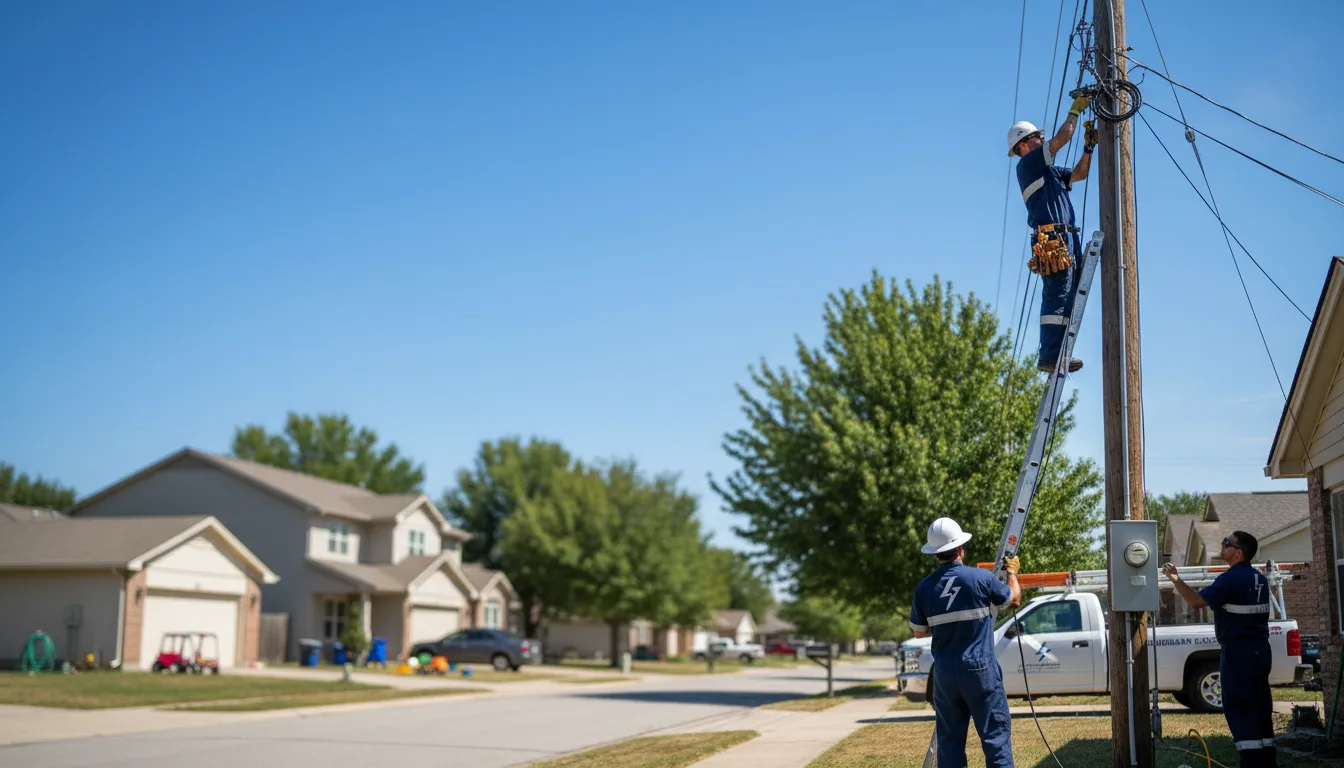 Residential electrician providing installation services in Bullard, TX